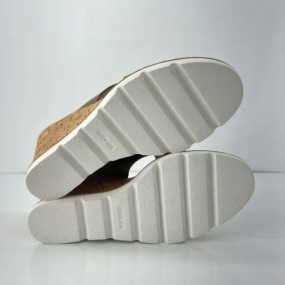 Dolce Vita Olive Green Criss Cross Cork Wedge Platform Sandal Slides Women's 9.5 - Picture 9 of 11